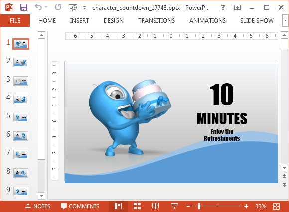free powerpoint countdown timer template